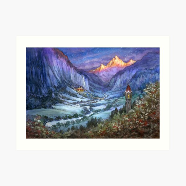The Hidden Valley in Winter Art Print