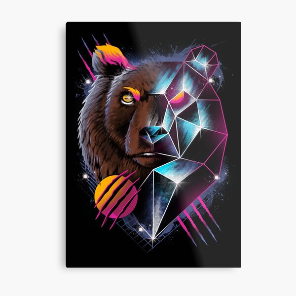 Rad Bear Metal Print