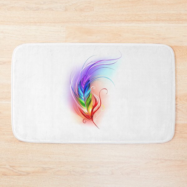 Item preview, Rainbow Feather on White Background designed and sold by Blackmoon9.