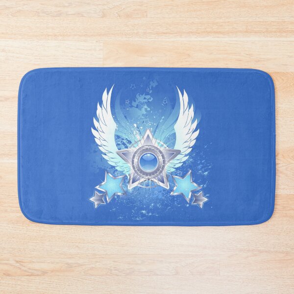 Item preview, Five silver stars on blue background designed and sold by Blackmoon9.