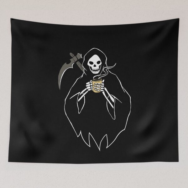 Item preview, Grim Reaper Loves Coffee Coffee Fan Gift designed and sold by oberdoofus.