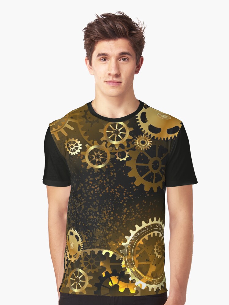 Chip hun onderwijzen Background with gears ( Steampunk )" T-shirt for Sale by Blackmoon9 |  Redbubble | gears graphic t-shirts - gear graphic t-shirts - background  graphic t-shirts