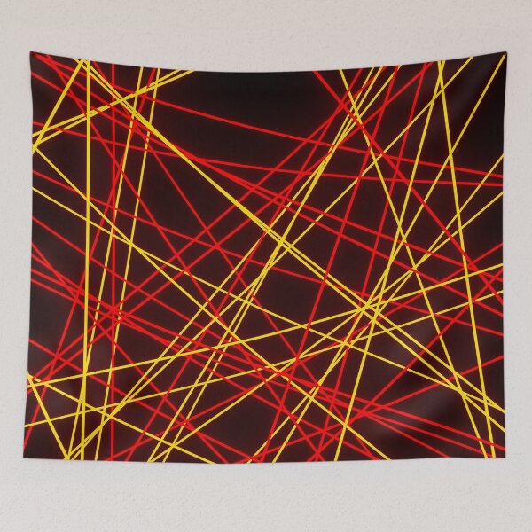 Item preview, Neon Abstract Line -Red and Yellow, Black- designed and sold by lematworks.