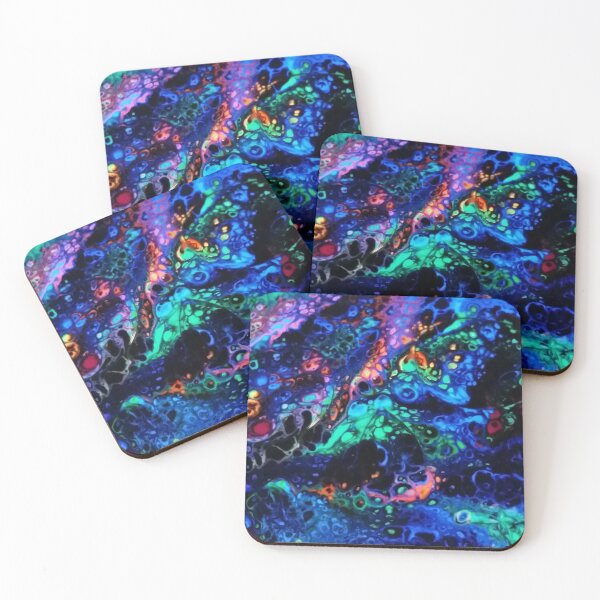 Item preview, Rainbow Skull Universe by Super Fluid Soul, Fluid Acrylic Paint Pour designed and sold by superfluidsoul.