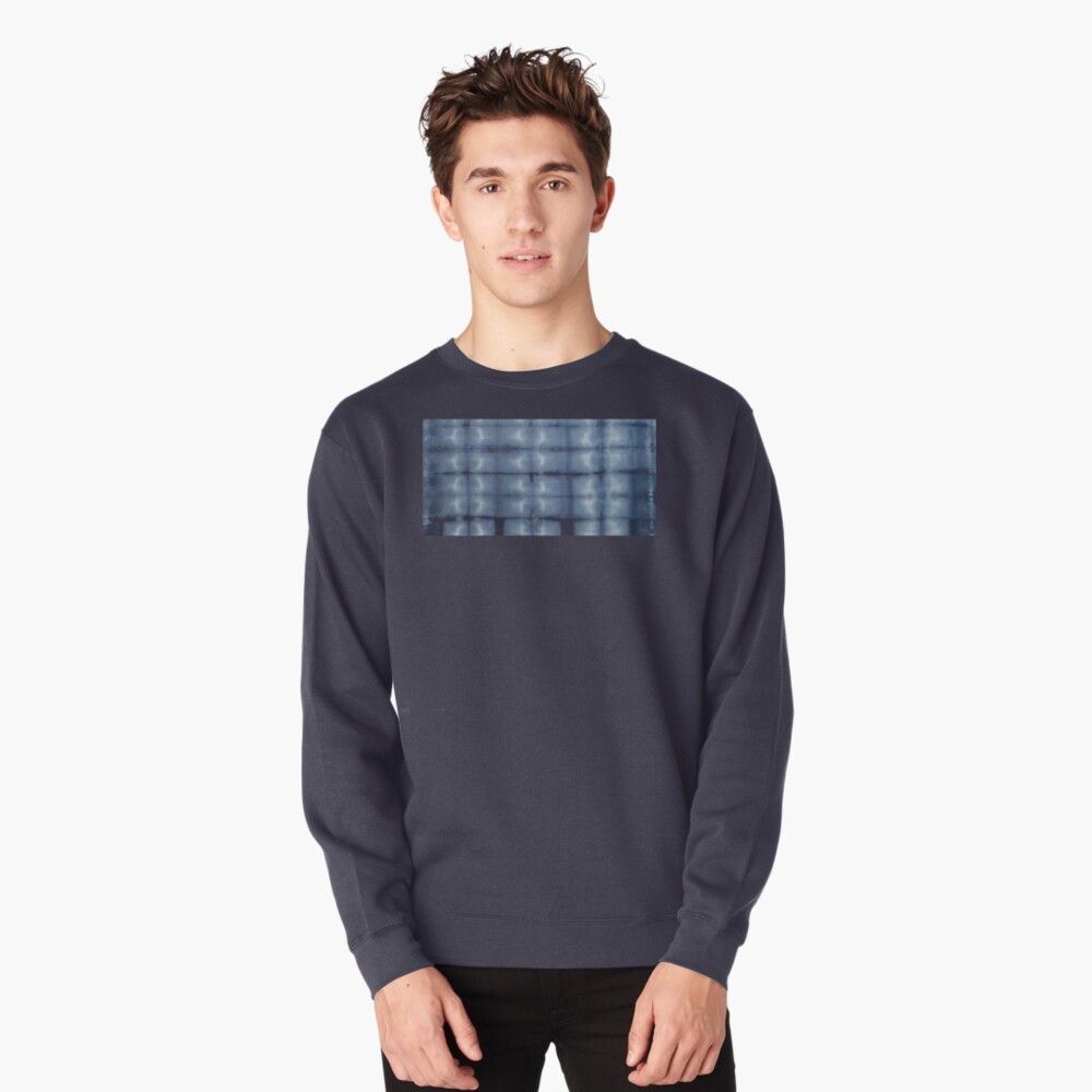 SKU546 Shibori Style - Blue Denim 2 Pullover Sweatshirt