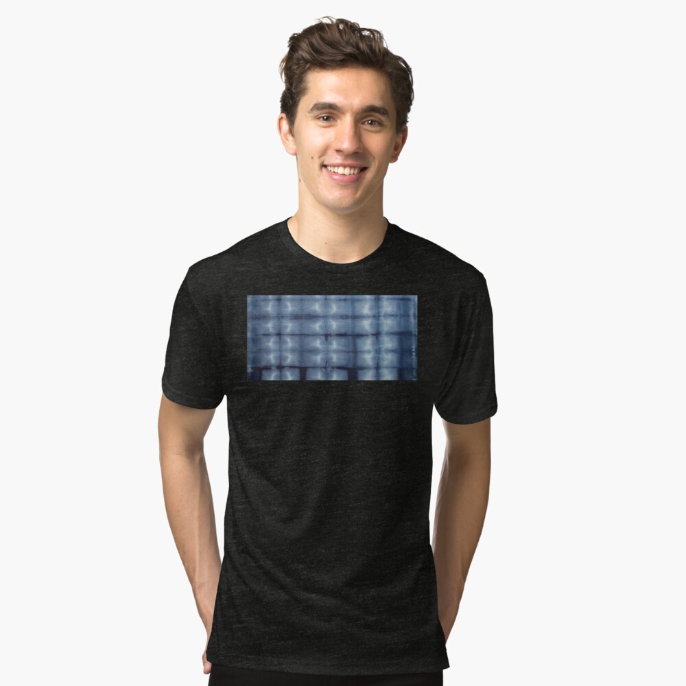 SKU546 Shibori Style - Blue Denim 2 Tri-blend T-Shirt