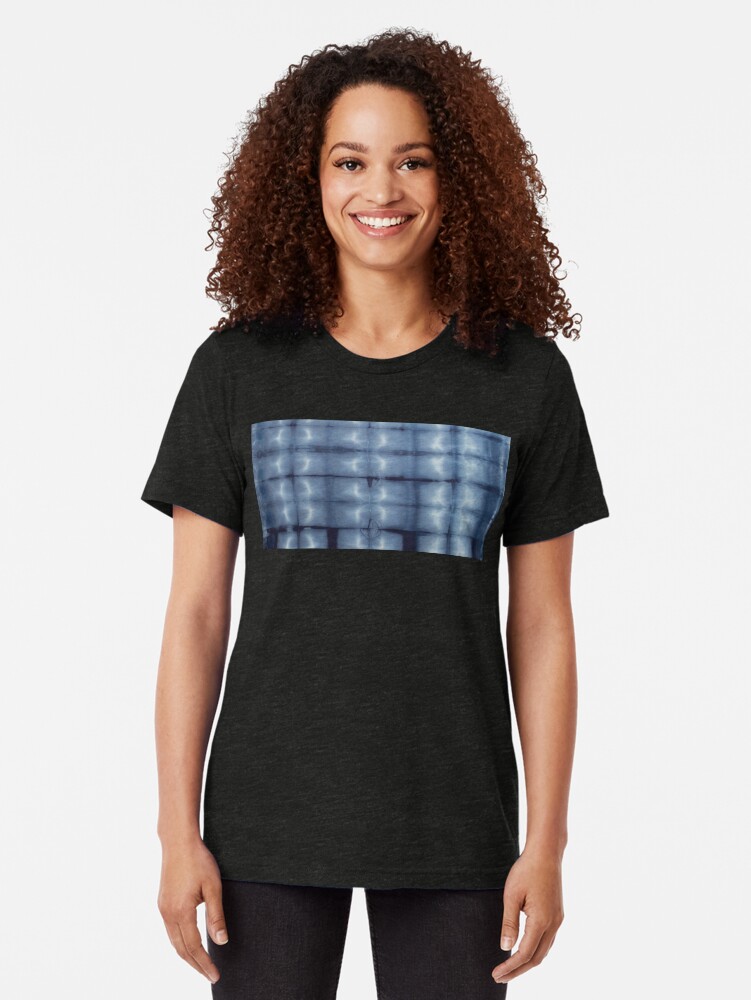Alternate view of SKU546 Shibori Style - Blue Denim 2 Tri-blend T-Shirt