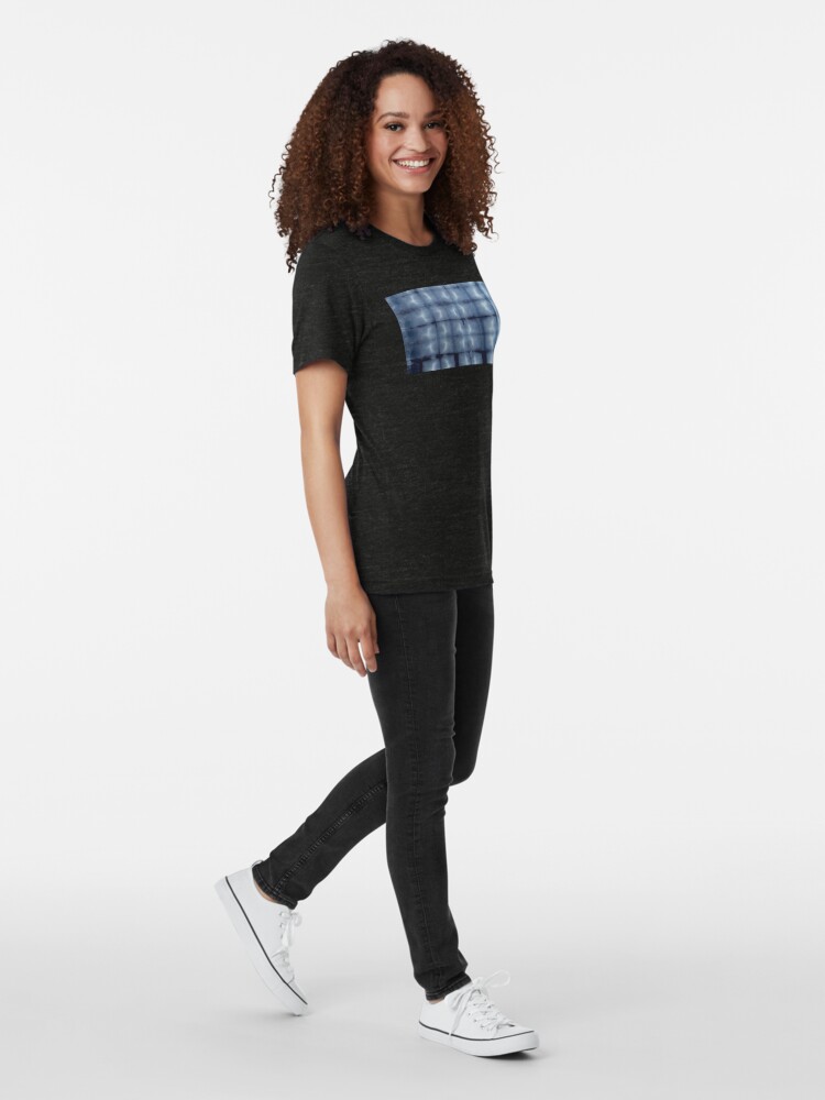 Alternate view of SKU546 Shibori Style - Blue Denim 2 Tri-blend T-Shirt