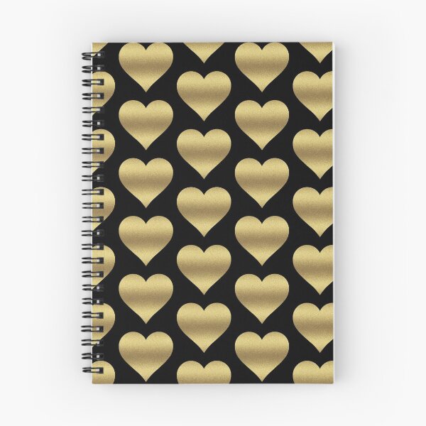Item preview, GOLD GLITTER HEART ON BLACK designed and sold by PetsandBeyond.