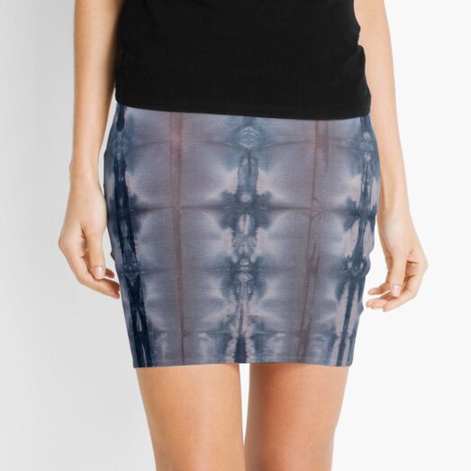 SKU547 Shibori Style - Blue Pink 2 Mini Skirt