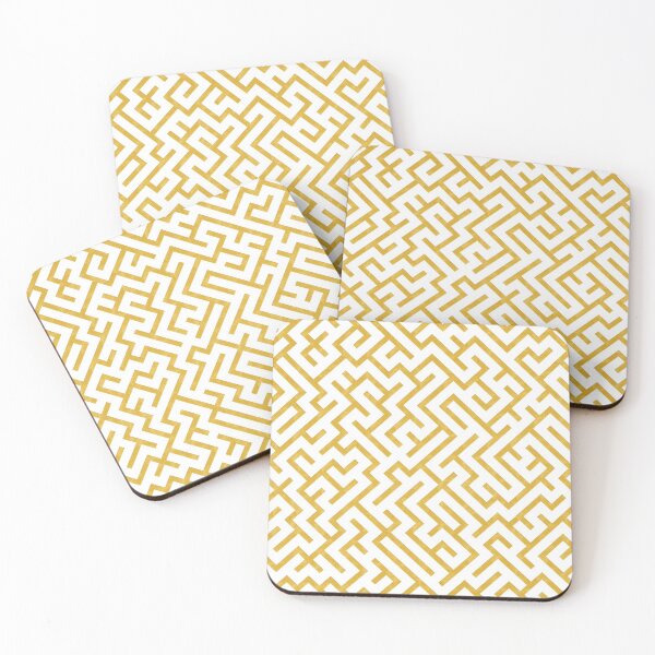 Item preview, Elegant Maze Modern Art - Gold & White designed and sold by lematworks.