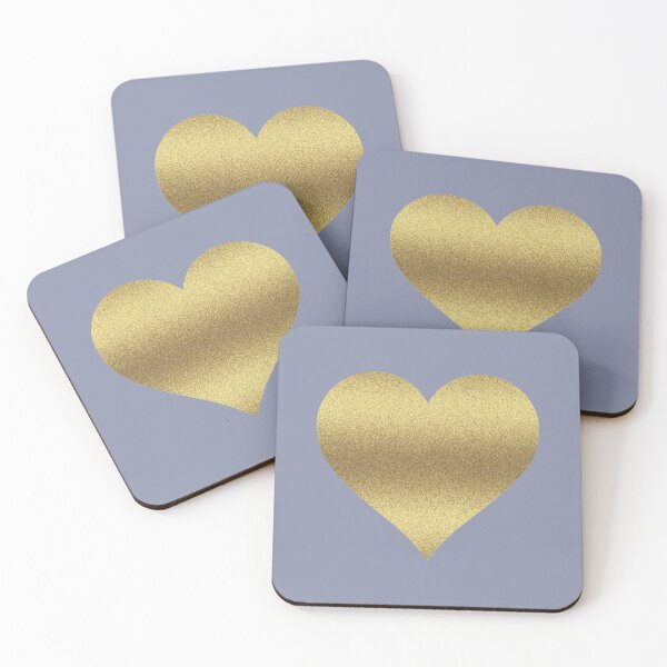 Item preview, GOLD GLITTER HEART ON CLASSIC ROSE designed and sold by PetsandBeyond.