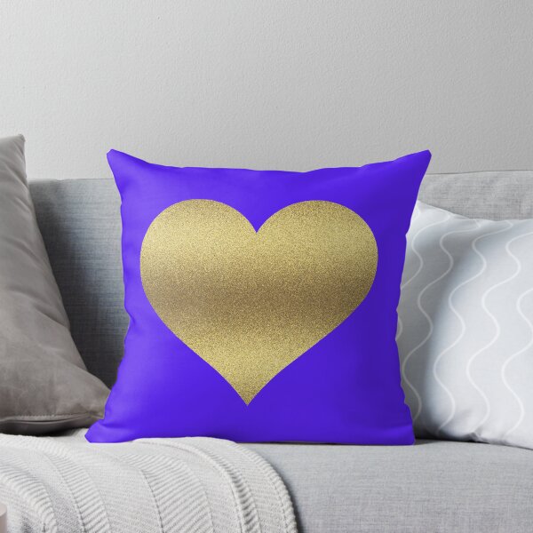 Item preview, GOLD GLITTER HEART ON HAN PURPLE designed and sold by PetsandBeyond.