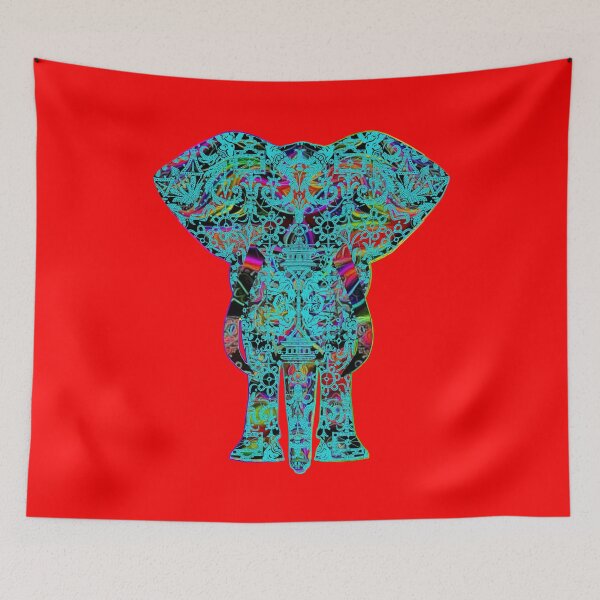 Item preview, Rainbow Blue Elephant in Red designed and sold by Diego-t.