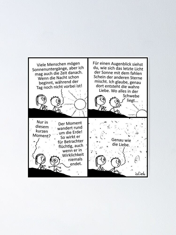Alternative Ansicht von Moment islieb Comic Poster