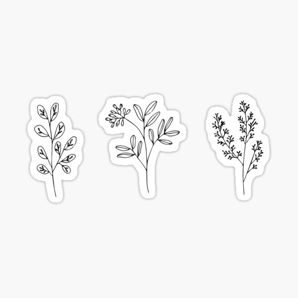 Minimalist Flower Sticker Pack -  Finland