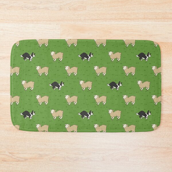 Item preview, Come Bye - B&W dog and white sheep designed and sold by katymakesthings.