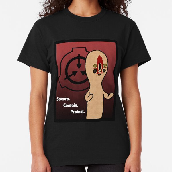 Contain T Shirts Redbubble - roblox 𝐒𝐢𝐭𝐞 𝟏𝟕 scp 173 youtube