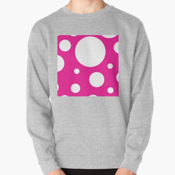 Polka Dots (Pink and White) Pullover Sweatshirt