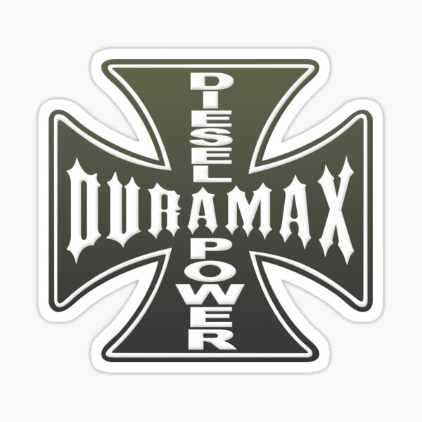 Duramax Chevy Turbo Diesel D White Kryptic Camo Window Sticker Decal 