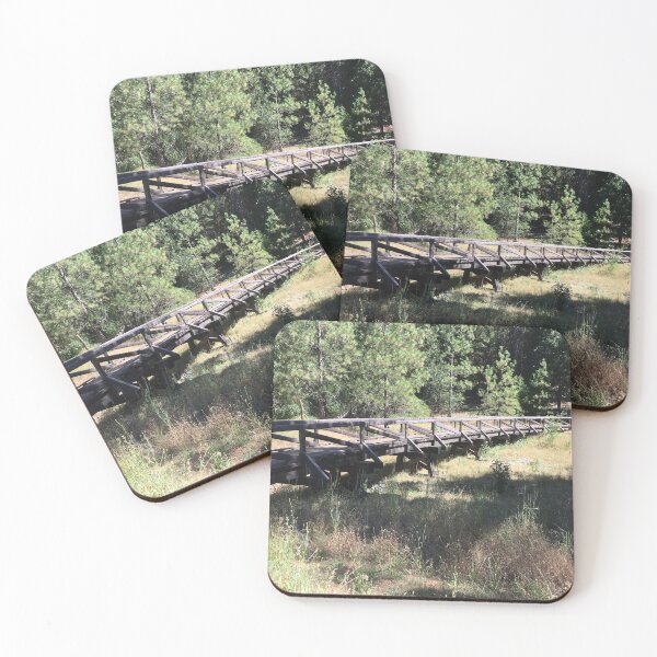 Item preview, Wooden pedestrian bridge over dry creek designed and sold by Rita Kindle.