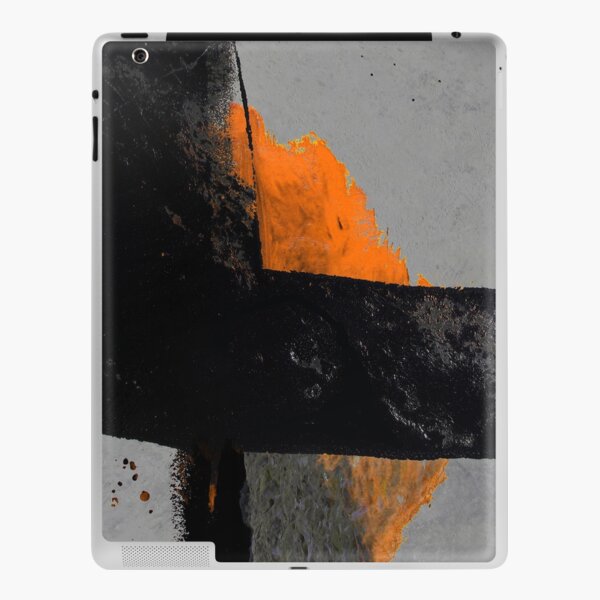 Minimal Orange on Black iPad Skin