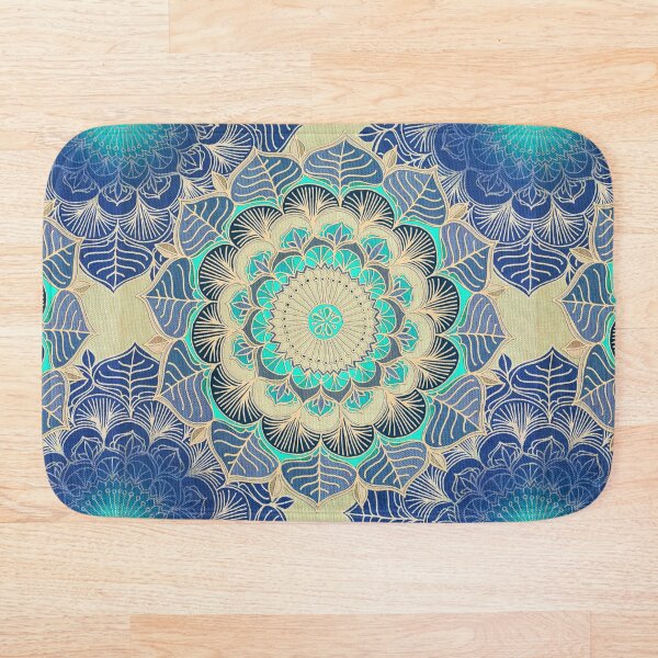 Midnight Bloom Bath Mat