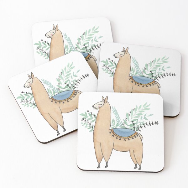 Item preview, Lama Illustration watercolor designed and sold by hellobonheur.