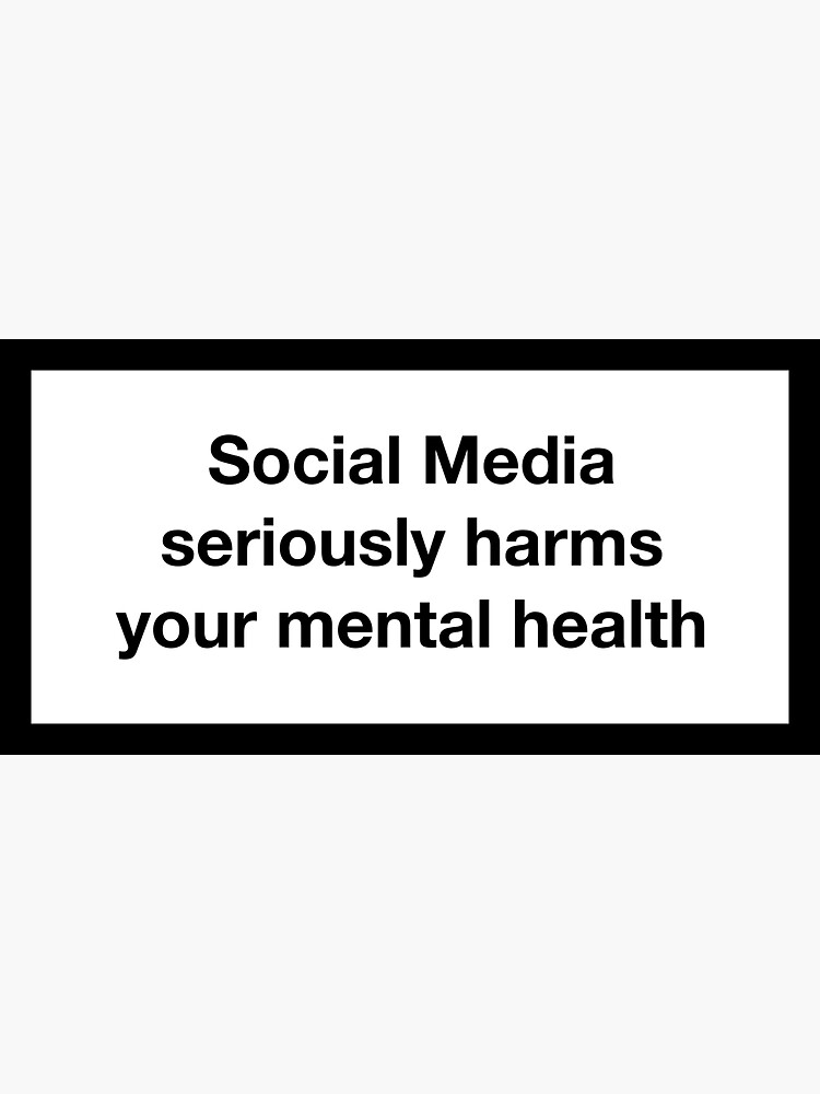 Thumbnail 3 von 3, Sticker, Social Media seriously harms your mental health designt und verkauft von asymmetrickid.