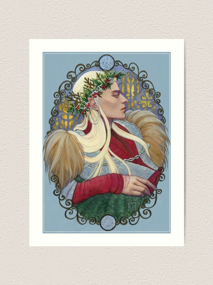 Alternate view of Elvenking in Winter Art Print