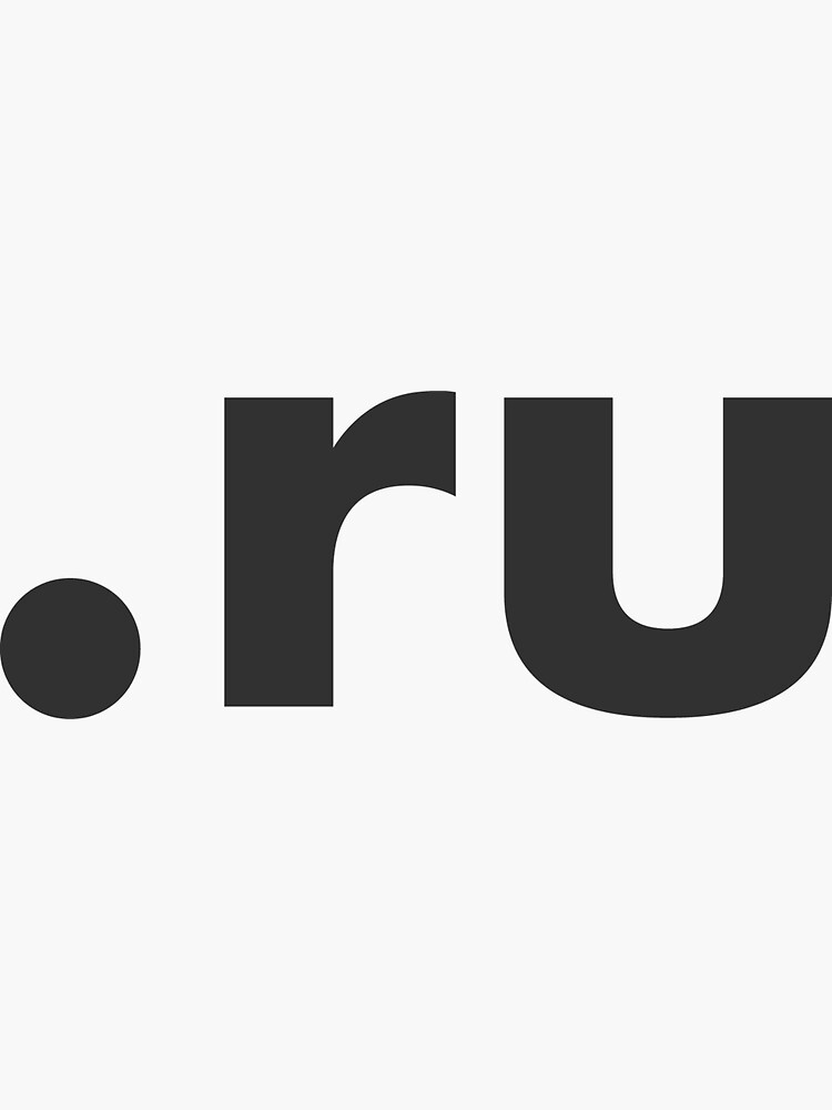 ".ru country code Sticker for Sale by RapScene Redbubble
