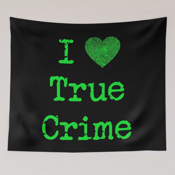 Item preview, I Love True Crime (Fingerprint heart) (green text) designed and sold by CrimeLab.