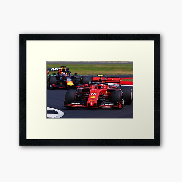 Leclerc vs Verstappen British Grand Prix 2019 Framed Art Print