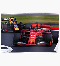 Leclerc vs Verstappen British Grand Prix 2019 Poster