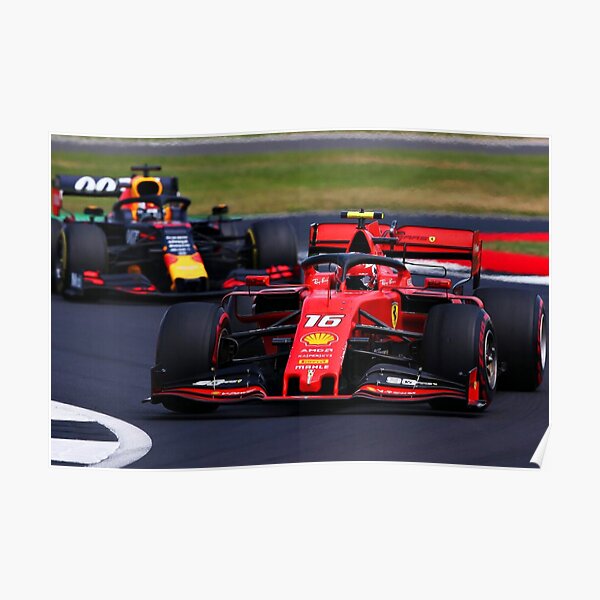 Leclerc vs Verstappen British Grand Prix 2019 Poster