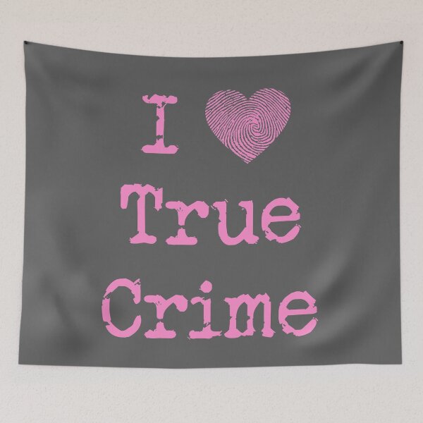 Item preview, I Love True Crime (Fingerprint heart) (pink) designed and sold by CrimeLab.