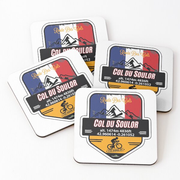 Item preview, Col du Soulor Cycle T-Shirt & Sticker - Route des Cols Pyrénées - Ive Done It! designed and sold by OuterShellUK.