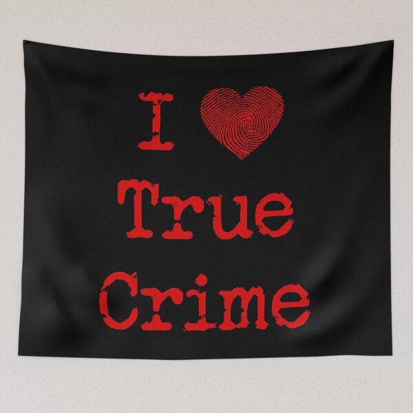 Item preview, I Love True Crime (Fingerprint heart) (red) designed and sold by CrimeLab.