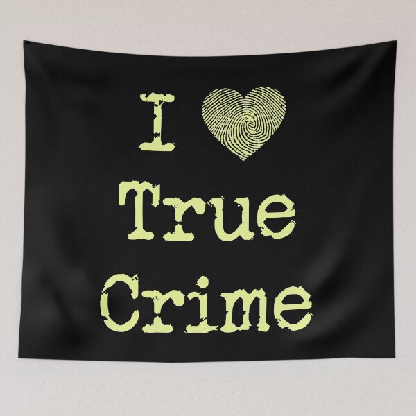 Item preview, I Love True Crime (Fingerprint heart) (yellow) designed and sold by CrimeLab.