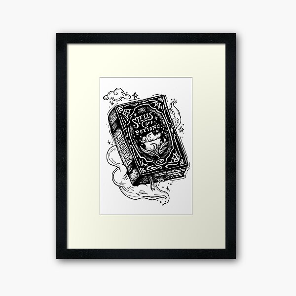 Spell book Framed Art Print