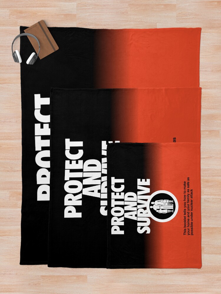 Alternate view of NDVH Protect and Survive Throw Blanket