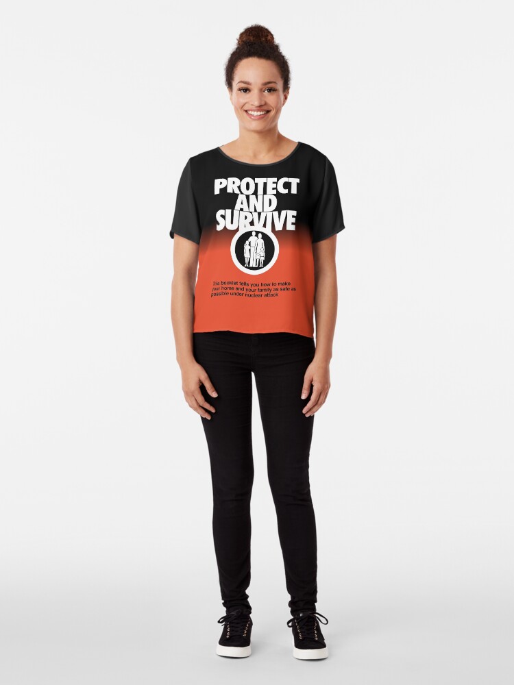 Alternate view of NDVH Protect and Survive Chiffon Top