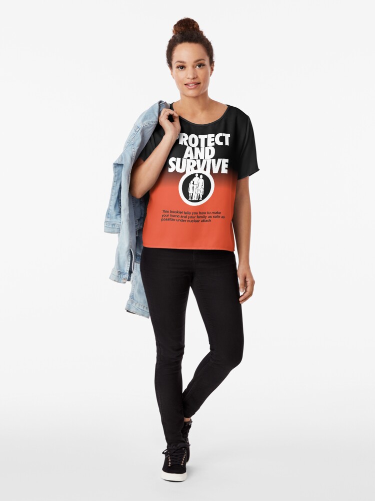 Alternate view of NDVH Protect and Survive Chiffon Top