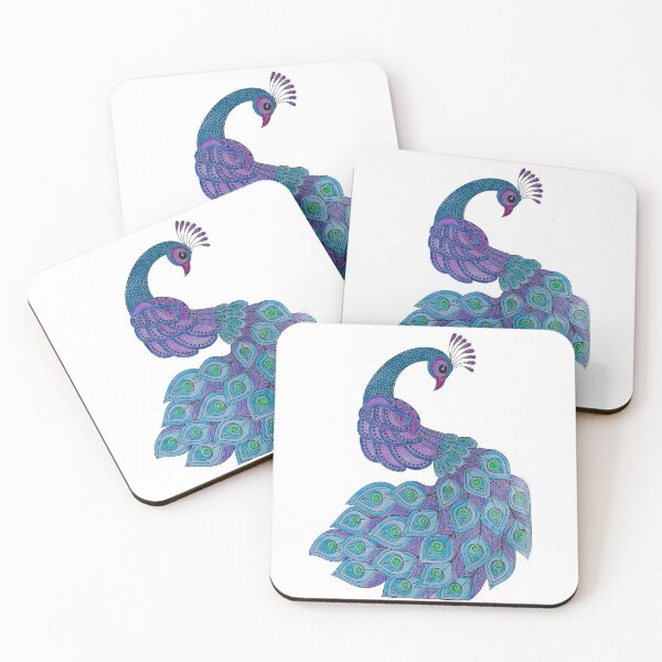 Item preview, Hand coloured image of a peacock designed and sold by JuliaWatkins.