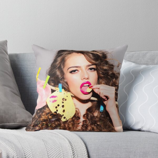 Item preview, beautiful curly girl eating cheese designed and sold by Tverdokhlib.