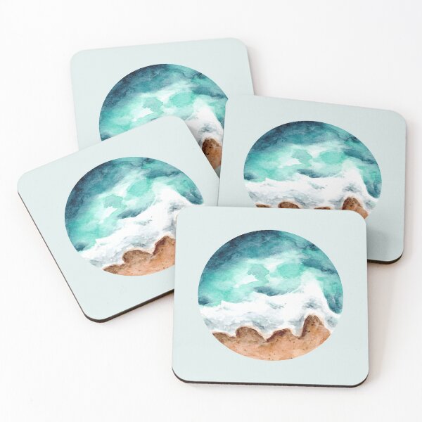 Item preview, Ocean Scene - Round - Watercolour Painting designed and sold by Pattokarts.