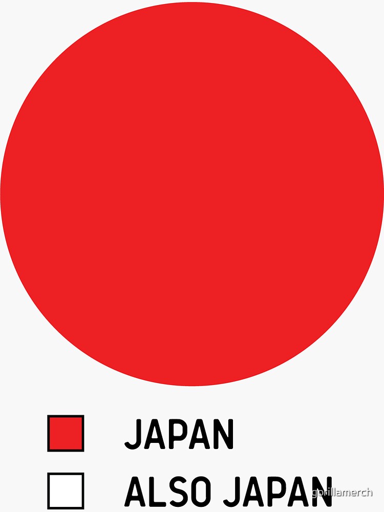 "Funny Japanese Flag, Pie Chart Pun, Also Japan" Sticker by