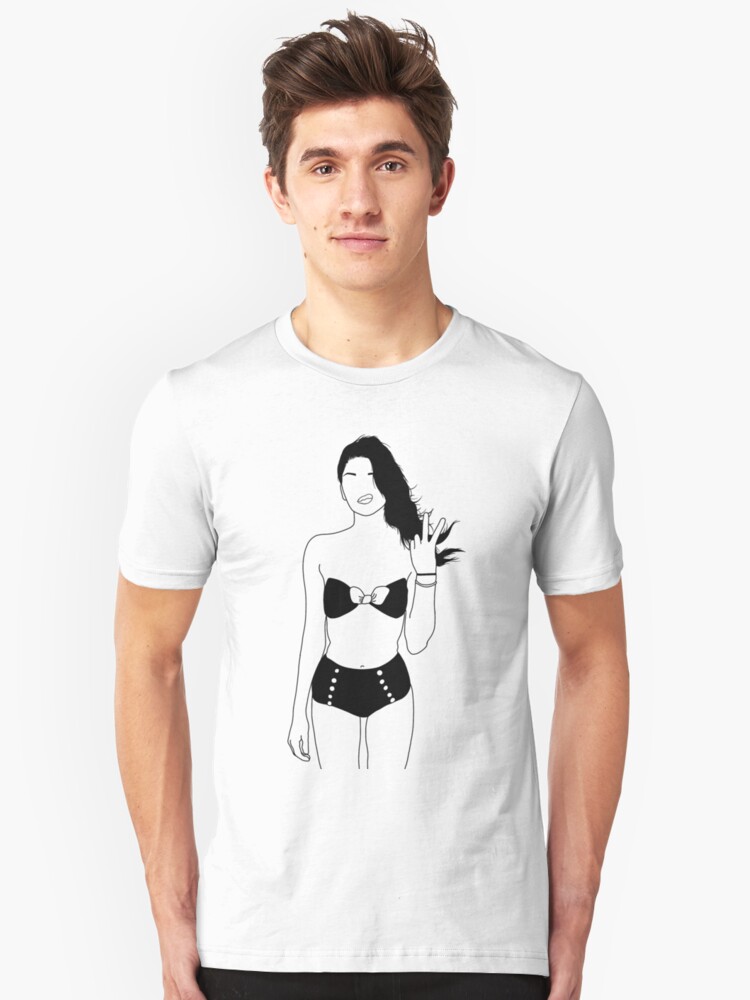 Bikini Girl Tumblr Line Art T Shirt By Paperboatuk Redbubble