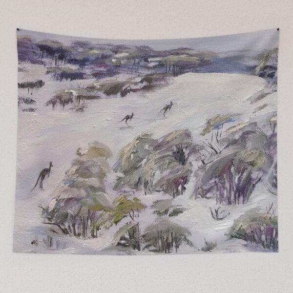 Item preview, Australian Snowy river kangaroos in the Alpine Way designed and sold by Liz HL Art Shop.