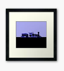 train blue Framed Print